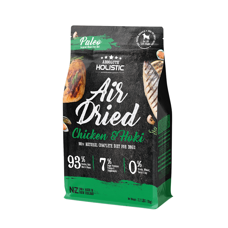 Absolute Holistic Dog Air-Dried Chicken & Hoki 1kg