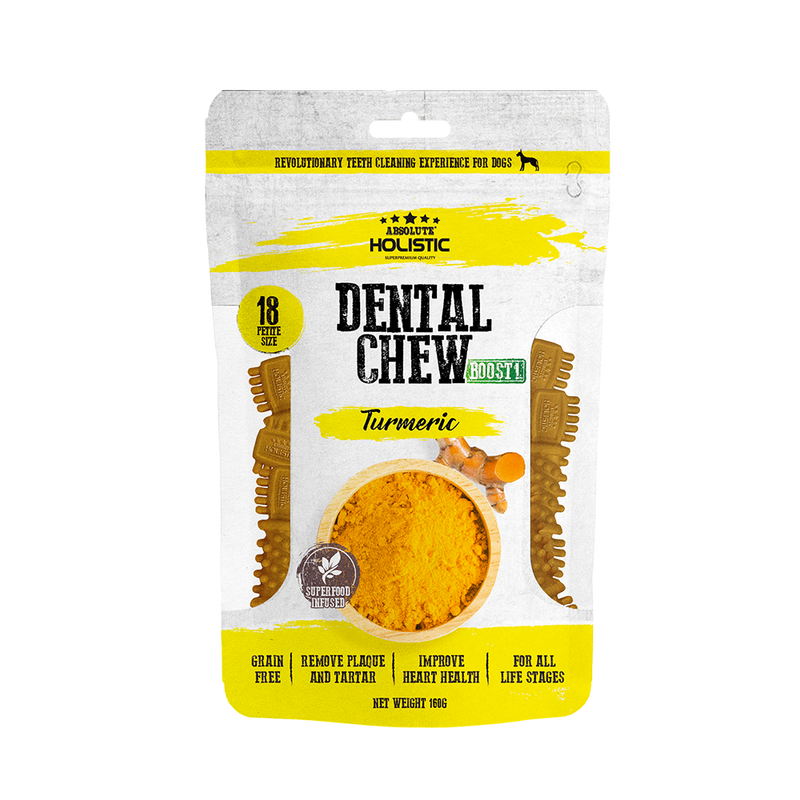 Absolute Holistic Dog Boost Dental Chew Turmeric 160g