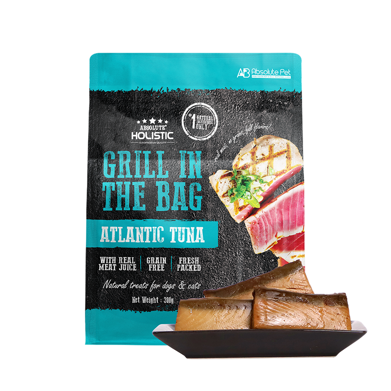 Absolute Holistic Dog & Cat Grill In The Bag Natural Treats Atlantic Tuna 300g