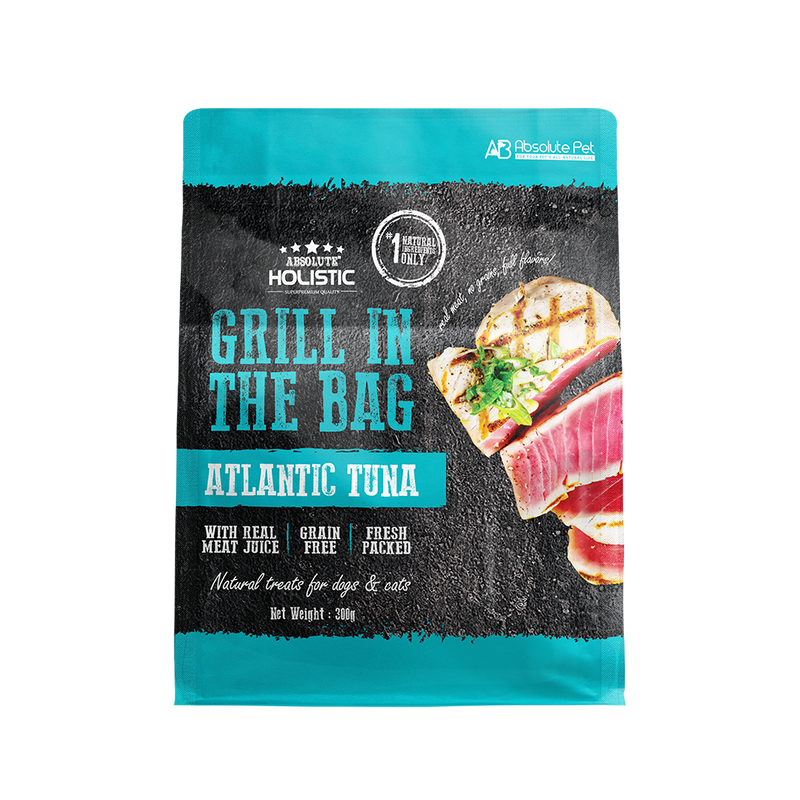 Absolute Holistic Dog & Cat Grill In The Bag Natural Treats Atlantic Tuna 300g
