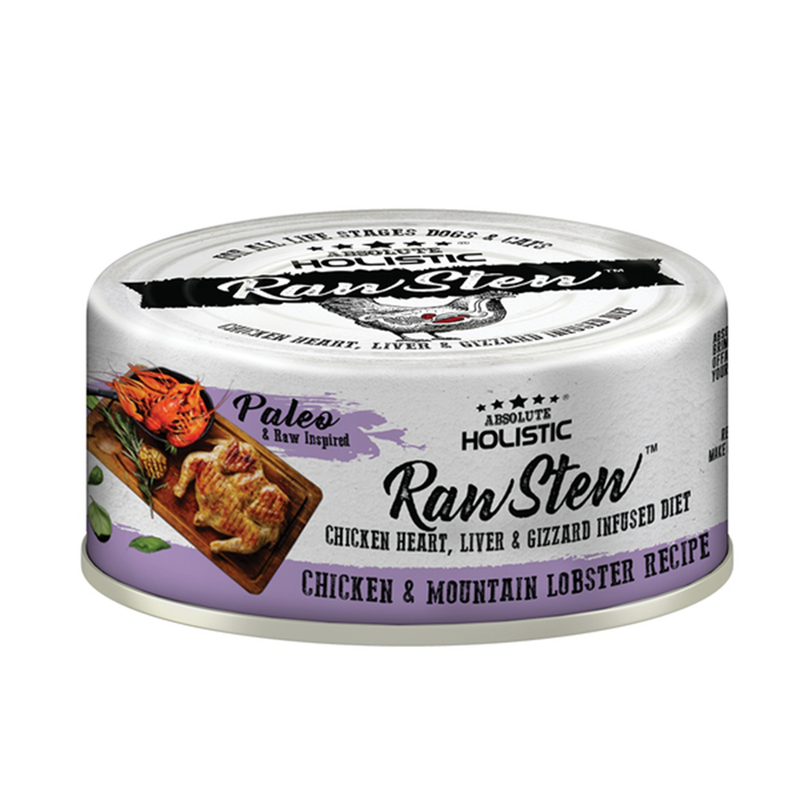 *DONATION TO MWS* Absolute Holistic Dog & Cat Raw Stew Chicken Organs 80g x 24 (Assorted)