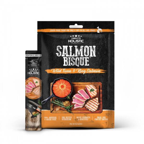 Absolute Holistic Dog & Cat Salmon Bisque - Tuna & King Salmon 60g (12g x 5)
