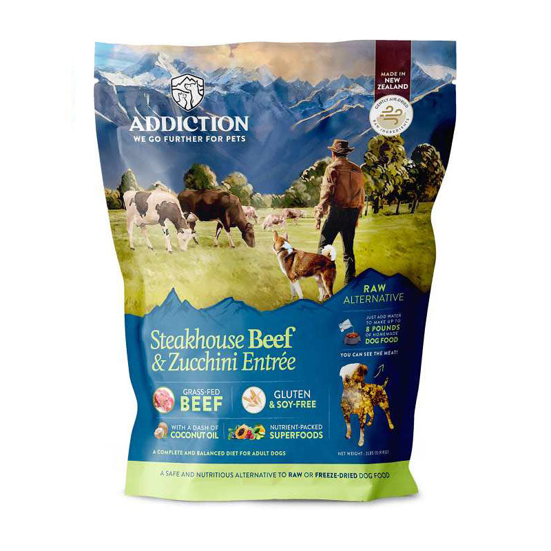 Addiction Dog Raw Alternative Steakhouse Beef & Zucchini 2lb