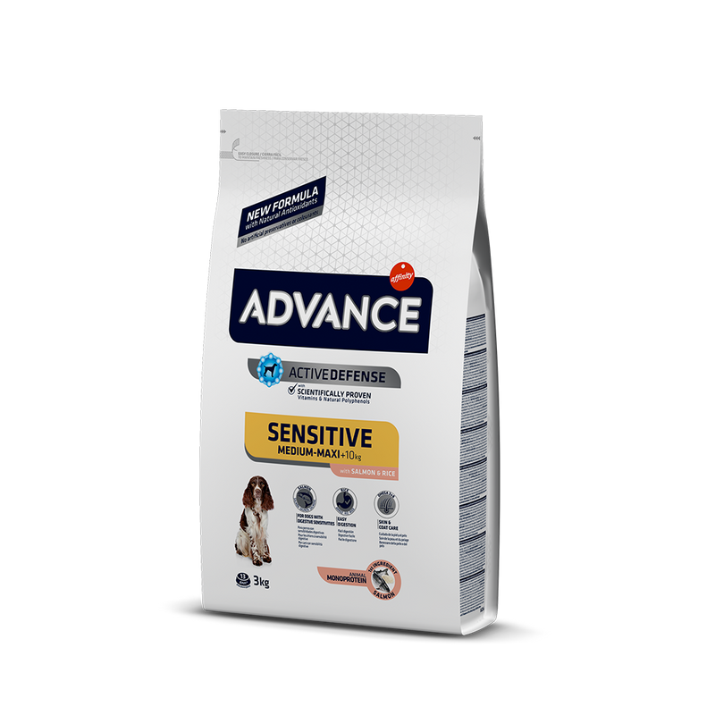 Advance Dog Active Defense Sensitive Salmon & Rice Medium-Maxi Breed 3kg