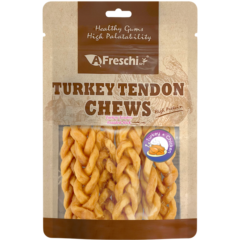 Afreschi Dog Turkey Tendon Braided Stick 130g (6pcs)