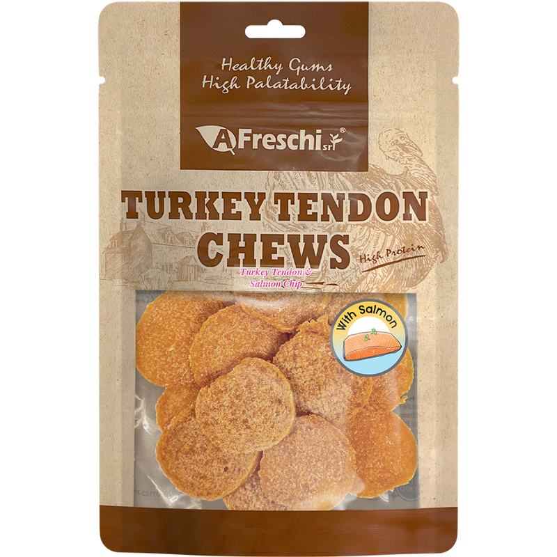 Afreschi Dog Turkey Tendon & Salmon Chip 120g