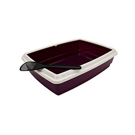 AgroBiothers Cat Litter Tray with Rim + Scoop 44cm x 34cm x 11cm