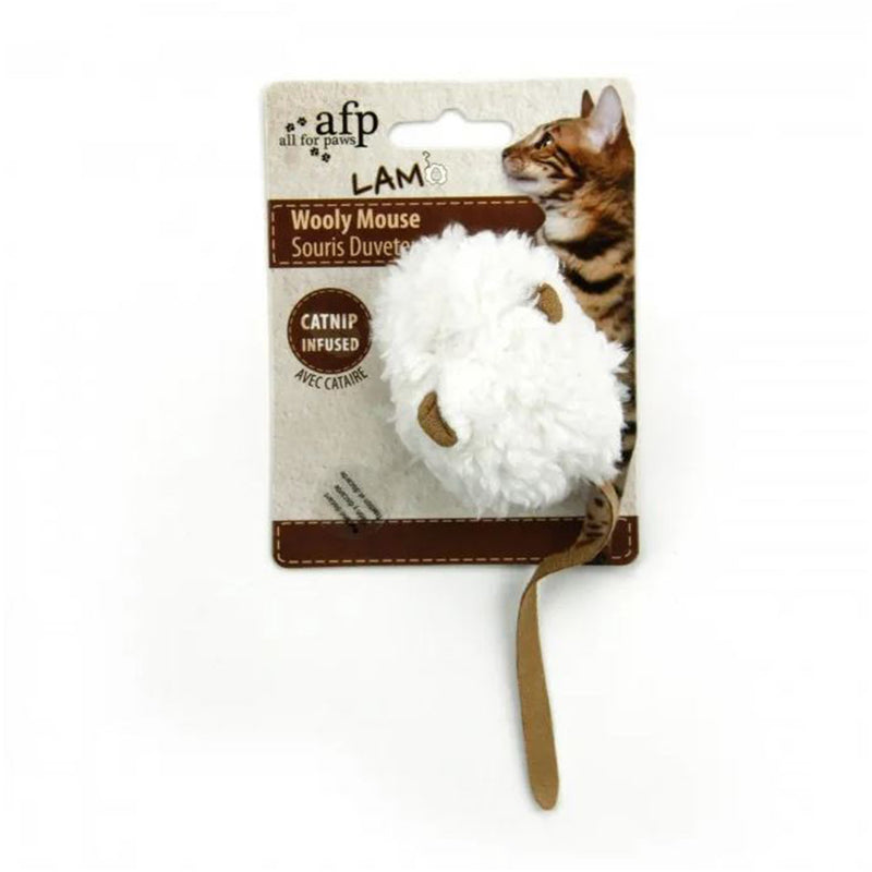 All For Paws Cat Lamb Wooly Mouse White