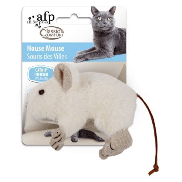 All For Paws Classic Comfort Cat House Mouse White