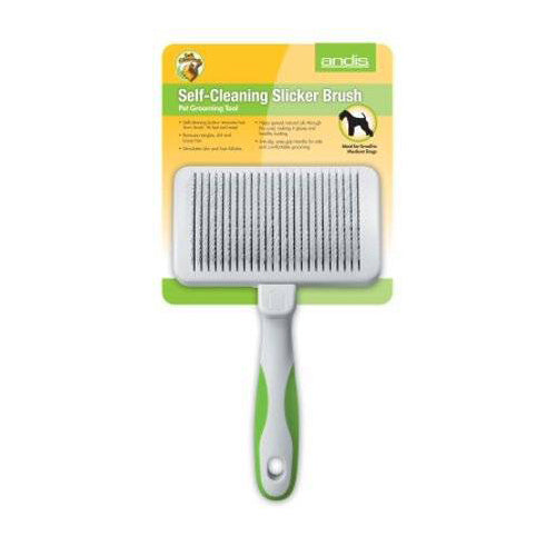 Andis Self-Cleaning Slicker Brush for Small to Medium Dogs