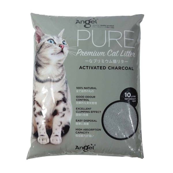 Angel Pure Cat Litter Activated Charcoal 10L