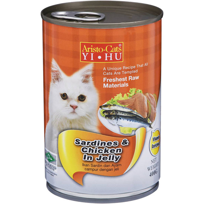 *DONATION TO TAC* Aristo-Cats Sardines and Chicken in Jelly 400g x 24cans