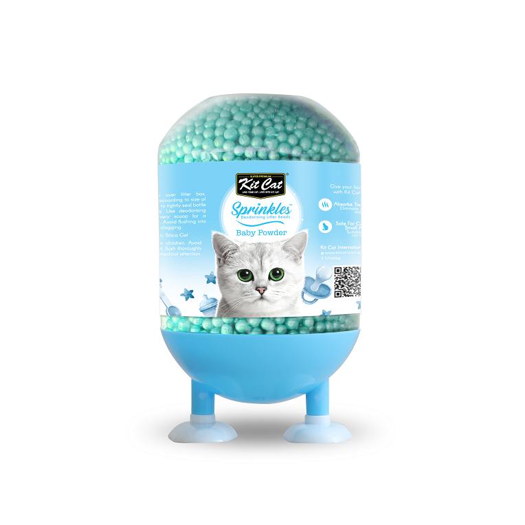 KitCat Cat Sprinkles Deodorising Litter Beads Baby Powder 240g