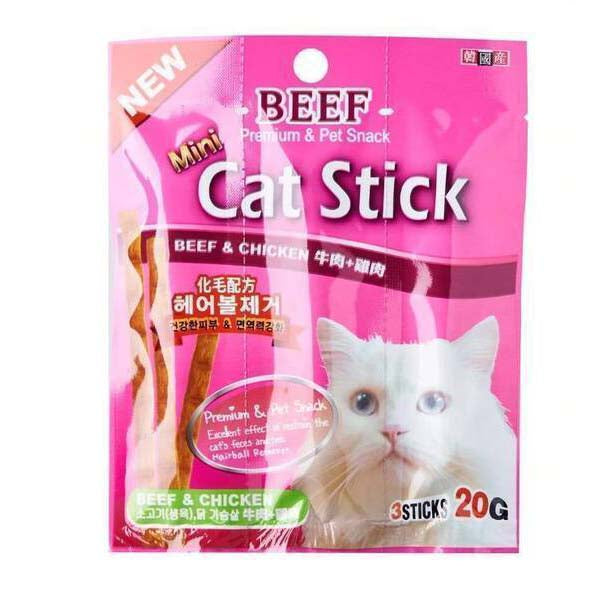 Bow Wow Cat Treat Mini Cat Stick - Beef & Chicken 20g (BW1096)