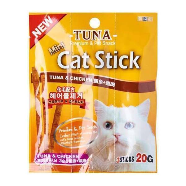 Bow Wow Cat Treat Mini Cat Stick - Tuna & Chicken 20g (BW1099)