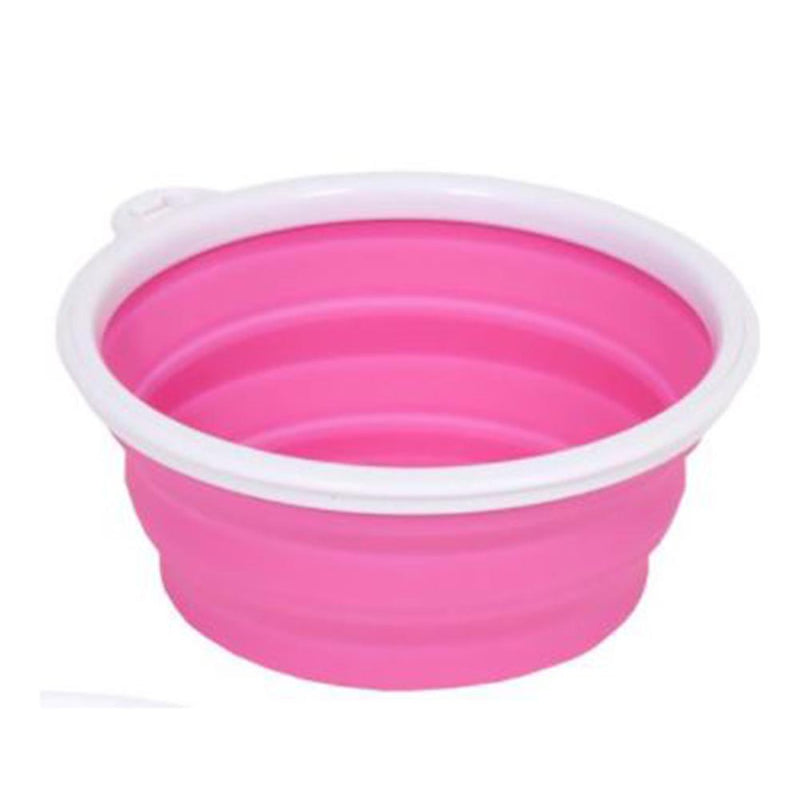 Bamboo Home Collapsible & Portable Silicone Travel Bowl Pink 24oz