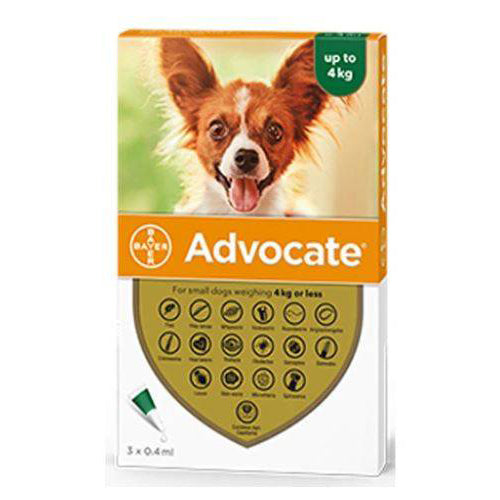 Elanco (Bayer) Advocate for Dogs up to 4kg 3pcs