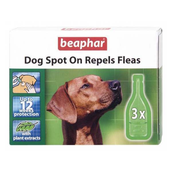 Beaphar Dog Spot On Repels Flea 3pcs