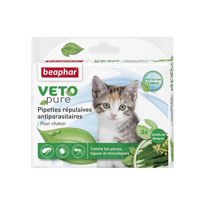 Beaphar Veto Pure Bio Spot On For Kitten 3pcs