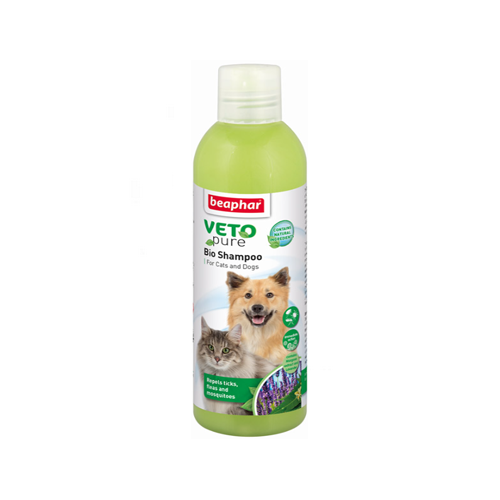 Beaphar Veto Pure Bio Repels Flea, Ticks & Mosquitoes Shampoo for Dogs & Cats 250ml