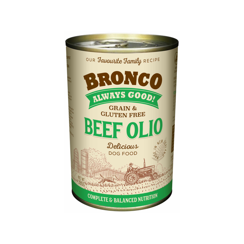 Bronco Dog Beef Olio 390g