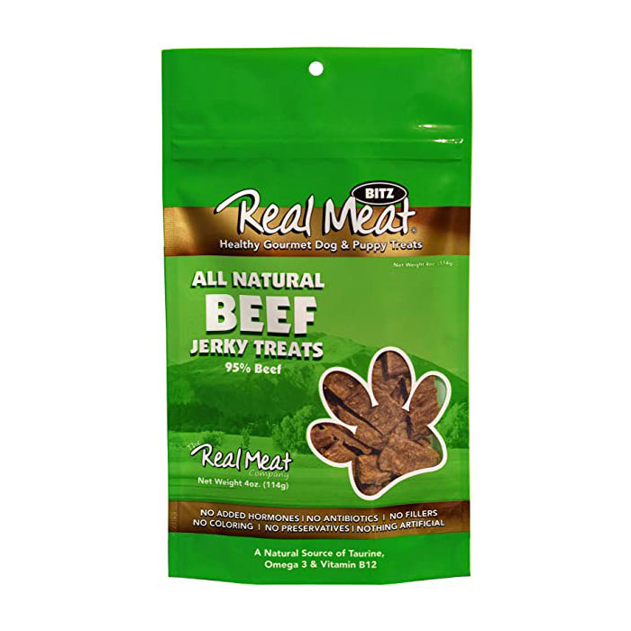Bitz Real Meat Dog - Beef Jerky Treats 4oz