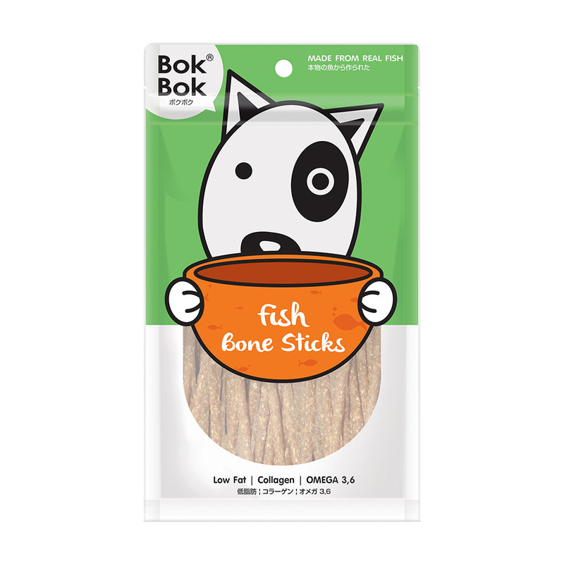 Bok Bok Dog Treats Fish Bone Sticks 50g