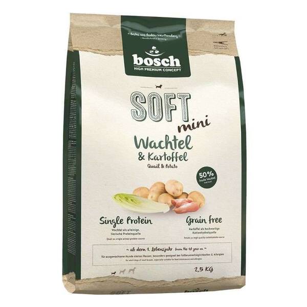 Bosch Dog High Premium Soft Mini Quail & Potato 2.5kg