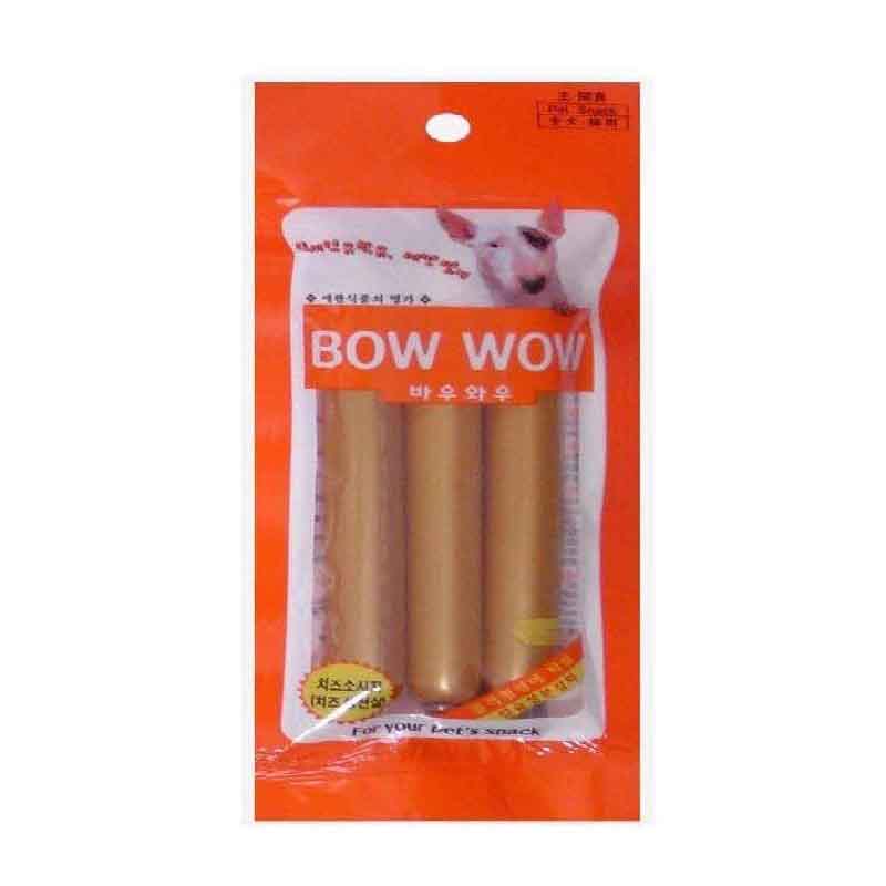 Bow Wow Dog Treat Cheese Sausage 3pc