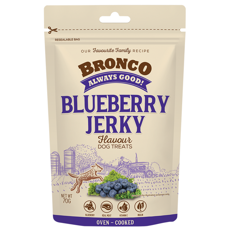 Bronco Dog Jerky Blueberry 70g