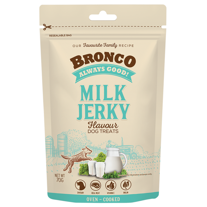 Bronco Dog Jerky Milk 70g