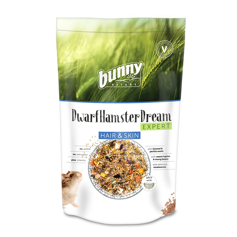 Alimento Especializado Pelo Brillante Pienso DWARFHAMSTERDREAM Expert Hair & Skin - 500 G - Para Razas Pequeñas, Piel Sensible Y Pelaje Pienso Enano Hamster Alimento Especializado Pelo Brillante Pienso DWARFHAMSTERDREAM Expert Hair & Skin - 500 G - Para Razas Pequeñas, Piel Sensible Y Pelaje Pienso Enano Hamster