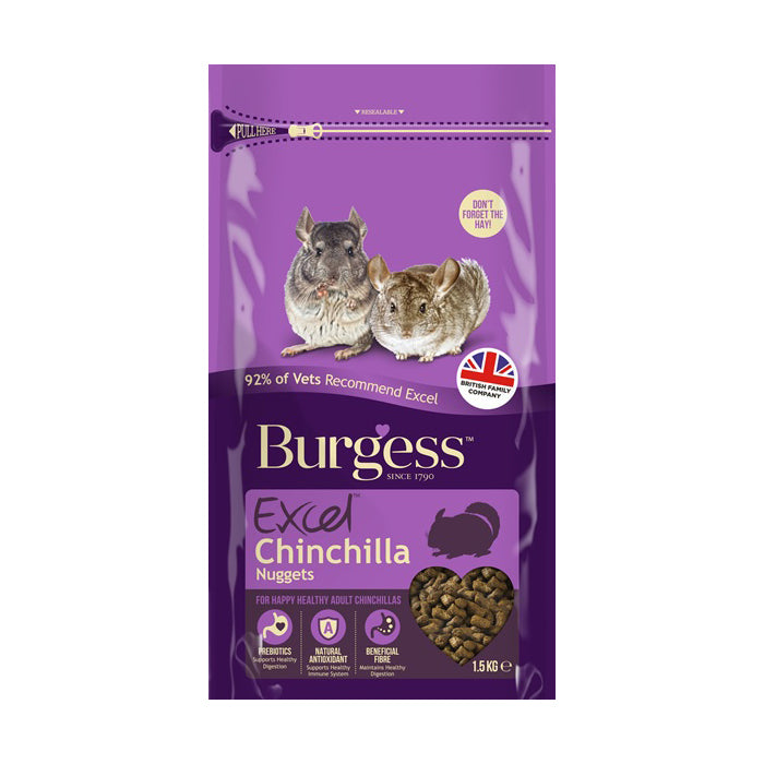 Burgess Excel Chinchilla Nuggets 1.5kg