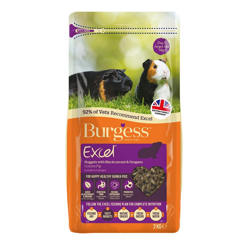 Burgess Excel Guinea Pig Nuggets with Blackcurrant & Oregano 2kg