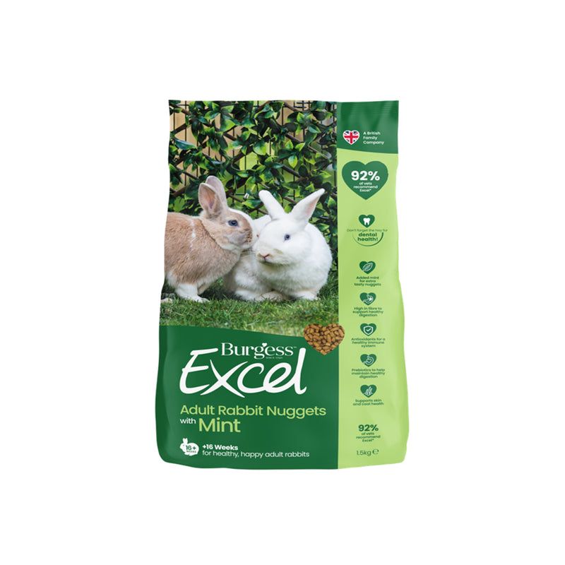 Burgess Excel Rabbit Adult Nuggets with Mint 1.5kg