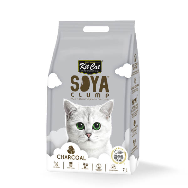 Kitcat Cat Soybean Litter Soya Clump Charcoal 7L