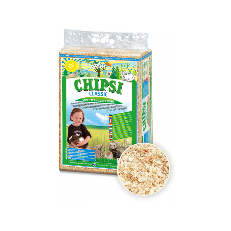 Chipsi Classic Litter for Small Animals 60L / 3.2kg
