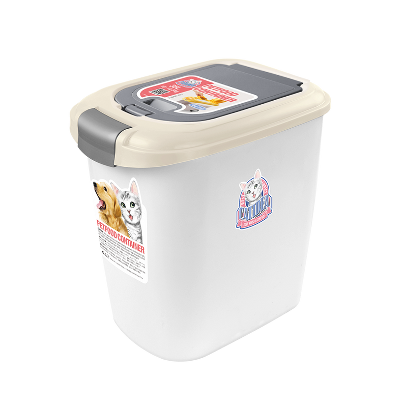 Catidea Luxury Double Open Petfood Container Cream 5-7kg / 14L (CF102-5)