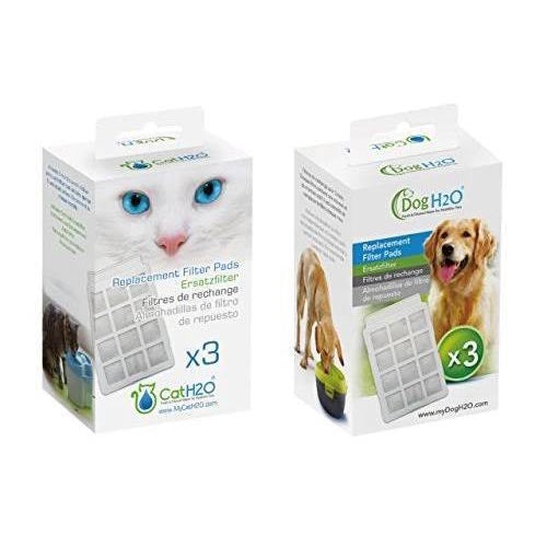 Cat H2O & Dog H2O Fresh & Filtered Water for Healthier Pets Replacement Filter Pads 3pcs