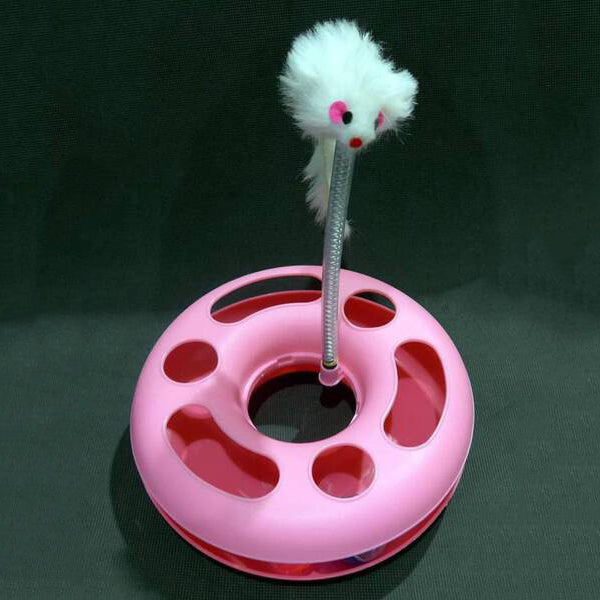 The Cat Pet Toys Crazy Spring Plate - Spring Mouse