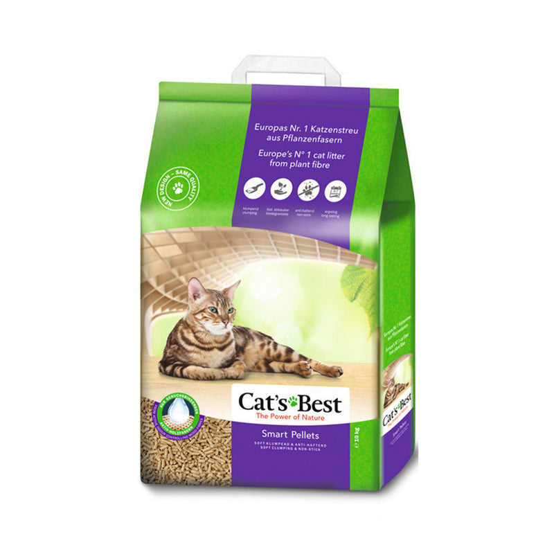 Cat's Best Smart Pellets Cat Litter - Soft Clumping & Non Stick 20L / 10kg (Nature Gold)