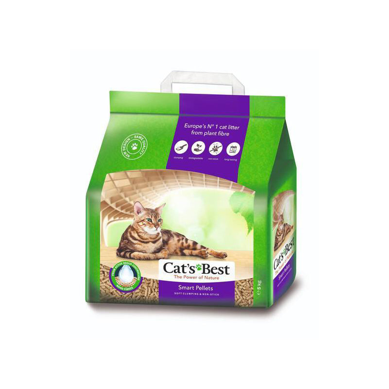 *BUNDLE* Cat's Best Smart Pellets Cat Litter - Soft Clumping & Non Stick 40L / 20kg (Nature Gold) (4 x 5kg)