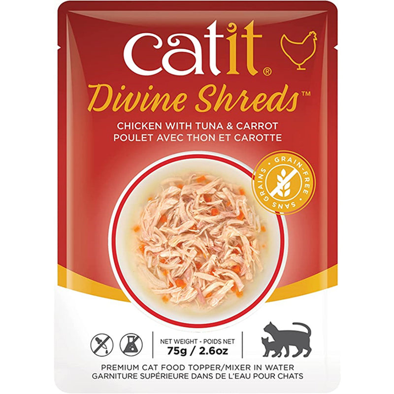 Catit Divine Shreds Chicken with Tuna & Carrot 75g