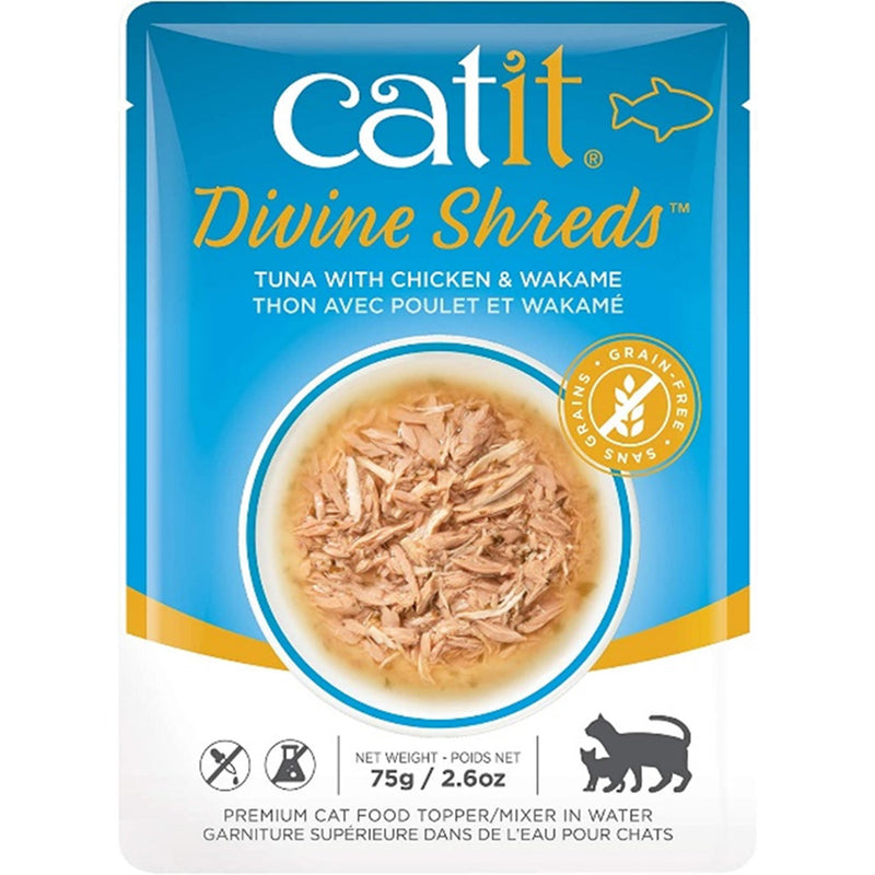 Catit Divine Shreds Tuna with Chicken & Wakame 75g
