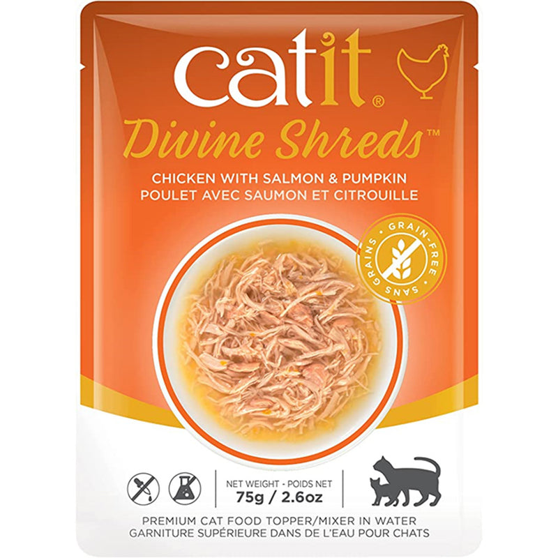 Catit Divine Shreds Chicken with Salmon & Pumpkin 75g