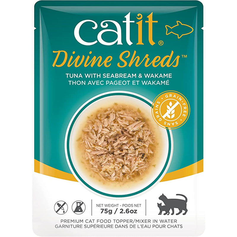 Catit Divine Shreds Tuna with Seabream & Wakame 75g
