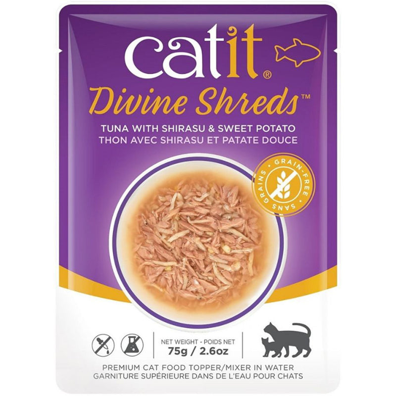Catit Divine Shreds Tuna with Shirasu & Sweet Potato 75g