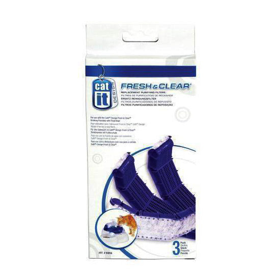 Catit Fresh and Clear Fountain Replacement Purifying Filters 3pcs
