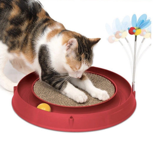 Catit Play Circuit Ball Toy with Scratch Pad