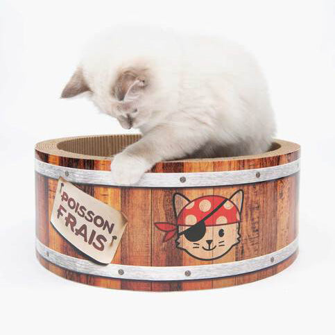 Catit Play Pirates - Barrel Scratcher with Catnip L